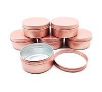 Wopanxye Lot de 6 bocaux en aluminium de 150 ml avec couvercle à vis, vides et rechargeables, pour maquillage, baume à lèvres, cosmétiques, pots de voyage, boîtes en métal pour slime, pommade crème,