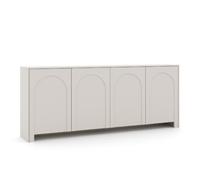 woplus Vento 4D - Buffet en cachemire - 203,5 cm - Commode moderne - Sans poignée - Push to Open - Meuble bas - 83 cm de haut - Meuble pour salon, salle à manger