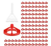 WOPPLXY Croisillon Autonivelant 3mm Kit, Système Nivellement à Visser (100 Cadrans Réutilisables + 200 Clips), Cale Carrelage Autonivelant pour Carrelage Sol et Mur