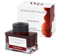 Wordsworth and Black Bouteille d'encre pour stylo plume (50 ml), [Marron], Encre en bouteille de stylos-plumes; Flacon au design classique Fluide 50 ml