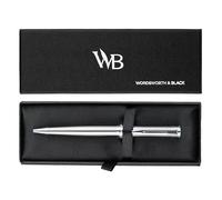 Wordsworth & Black Coffret de stylos à bille rechargeables de luxe, Argent
