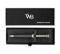 Wordsworth & Black Coffret de stylos à bille rechargeables de luxe, Noir