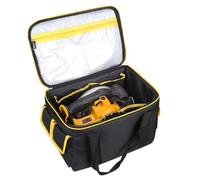 worfty Sac à outils pour scie circulaire DEWALT 20 V MAX 16,5 cm DCS391B/DCS565B avec poches multiples pour batteries/masques/lames de scie circulaire, sac à outils universel pour scie circulaire de