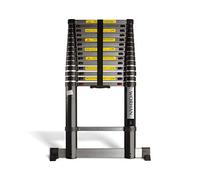 WORHAN Echelle de 4.4m Télescopique Pro Technologie Air Soft Close Aluminium Anodisé Solide Extensible avec Une Barre Stabilisatrice 440cm 1K4.4Air