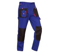 WORK IDEA Pantalon de Travail pour Homme avec Poches à Genoux Oxford en Toile résistante, Blanc, M