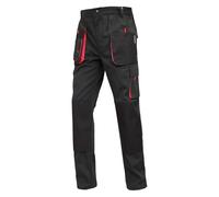 WORK IDEA Pantalon de Travail pour Homme avec Poches à Genoux Oxford en Toile résistante, Brun, M