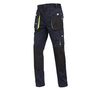 WORK IDEA Pantalon de Travail pour Homme avec Poches à Genoux Oxford en Toile résistante, Marine, M