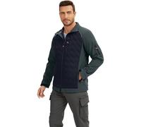 WORK IDEA Veste hybride imperméable à isolation thermique pour homme pour l'extérieur et la course à pied avec couleurs contrastées