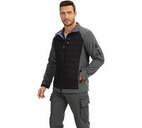 WORK IDEA Veste hybride imperméable à isolation thermique pour homme pour l'extérieur et la course à pied avec couleurs contrastées