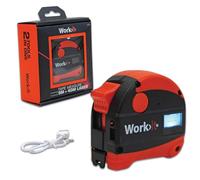Work it Ruban Mesure avec Télémètre Laser 5m + 40m - Mesure Haute Précision, Extrémité Magnétique, Chargement USB