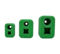 Workbench Lot de 3 organiseurs à cliquet avec douilles en plastique Vert | Blocs de rangement à douilles pour le tri des tiroirs, l'utilisation du garage et l'installation de réparation