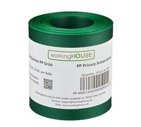Workinghouse Bandes Brise-Vue PP Grillage Rigide, Vert | 10 bandes occultantes 2,55m, épaisseur 1,1mm, résistantes