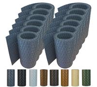 workingHOUSE Brise-Vue Polyrattan 12x Grillage Rigide, Anthracite | Bande occultante 255x19cm, résistant aux intempéries, balcons