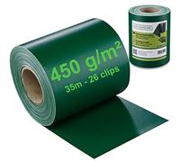 Workinghouse Brise-Vue PVC Grillage Rigide 450g/m² - 35m, Vert | Occultant, RAL 6005, Standard, résistant, avec clips