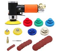 WorkPad Mini polisseuse pour voiture, polisseuse pneumatique, meuleuse d'angle excentrique WP 25 mm, 50 mm, 76 mm - complète avec accessoires.