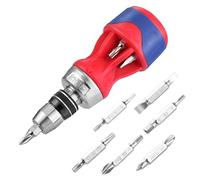 WORKPRO 12 en 1 Tournevis à Cliquet Multi-embouts | Tournevis Courts avec Mécanisme Magnétique, Acier S2 de Qualité Supérieure