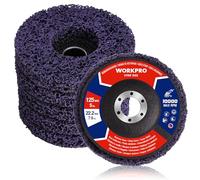 WORKPRO 6 Disques de Décapage 125 mm pour Meuleuse d'Angle | Disques Abrasifs pour Éliminer Peinture, Rouille et Résidus de Soudure sur Métal, Pierre et Bois