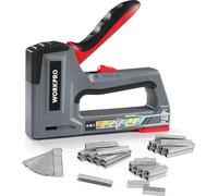 WORKPRO Agrafeuse manuelle professionnelle Set Heavy Duty 6-in-1 avec 4000 agrafes clous T20 force de tir réglable