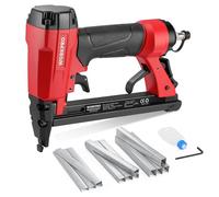 WORKPRO Agrafeuse Pneumatique avec 1 500 Agrafes Type 80 | Compatible avec les Agrafes Type 80, Idéale pour le Bricolage, la Tapisserie, la Décoration Intérieure et le Travail du Bois