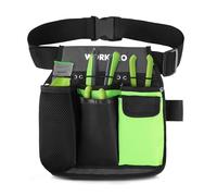 WORKPRO Ceinture à Outils de Jardinage avec 5 Poches, Ceinture Bricolage Réglable, Ceinture de Travail Pratique pour Jardinier ou Bricoleur