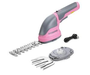 WORKPRO Cisaille Sculpte-Haie et Taille-Herbes sans Fil 3,6V | Cisaille à Gazon avec 2 Lames, Largeur/Longueur de Coupe 7,5 cm/12 cm, Batterie 2000mAh et Type C, pour Coupe, Elagage