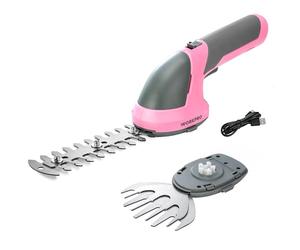 WORKPRO Cisaille Sculpte-Haie et Taille-Herbes sans Fil 7,2V | Cisaille à Gazon avec 2 Lames, Taille Haie Electrique 2 en 1 avec Batterie 2000 mAh, Câble de Charge