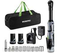 WORKPRO liquet Sans Fil 12V, 3/8", 55N.m, 2 Batteries de 2,0 Ah, Charge Rapide en 1 Heure liquet Electrique avec Lumière LED et 10 Douilles，Sac de Rangement,Gris
