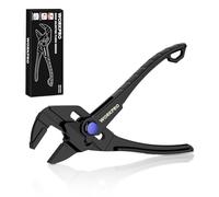 WORKPRO Clé à Pince Mini 100 mm, Pince Réglable en Acier Allié Haute Résistance, Mors Parallèles, Revêtement Anti-Corrosion, Outil EDC Compact pour Espaces Étroits et Usage Polyvalent, Noir