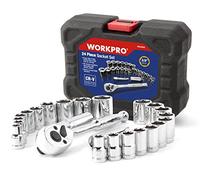 WORKPRO Coffret de Douilles Compact avec Clé à Cliquet 3/8-inch 24-Pièce
