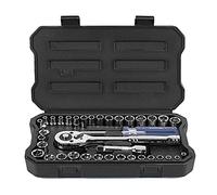 WORKPRO Coffret de Douilles en Cr-V 1/4-inch et 3/8-inch et liquet de Dégagement Rapide (39-Pièce)