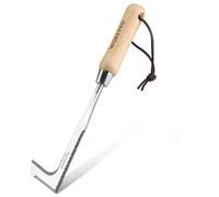 WORKPRO Couteau Désherbeur Fissure avec Manche en Bois | Désherbeur à Bord Dentelé, Désherbeur pour Enlever Mousse et Mauvaises Herbes, Outil de Jardin de Désherbage Manuel