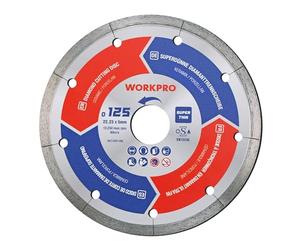 WORKPRO Disques à Tronçonner Diamantés 125 mm | Ultra-Fins 1,2 mm pour Coupe à Sec et à l'Eau, pour Carrelage, Porcelaine, Céramique, Béton, Marbre, Meuleuse