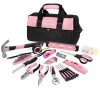 WORKPRO, ensemble d'outils rose, coffret d'outils rose, 106 pièces