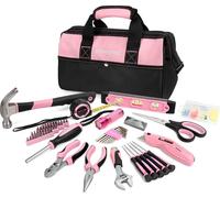 WORKPRO Ensemble d'outils rose de 106 pièces dans un sac en nylon rose