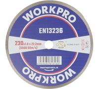 WorkPro GSOSCR-4 Disque à tronçonner diamanté 230 mm 1 pc(s) Céramique, Porcelaine, Marbre, Brique, Verre, pierre à chaux, Granite, Pierre naturelle, Grès