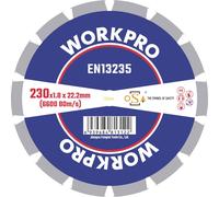 WorkPro GSOSSE-4 Disque à tronçonner 230 mm 1 pc(s) Céramique, Porcelaine, Marbre, Brique, Verre, pierre à chaux, Granite, Pierre