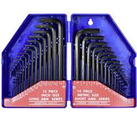 WorkPro hexagonal Clé mâle coudée 0.7 mm, 0.9 mm, 1.3 mm, 1.5 mm, 2.0 mm, 2.5 mm, 3.0 mm, 4.0 mm, 4.5 mm, 5.0 mm, 5.5 mm, 6.0 mm, 7.0 mm, 8.0 mm, 10.0 mm 30