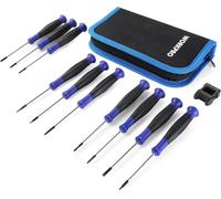 WORKPRO Jeu de 10 tournevis de précision Cr-V à 3 embouts