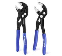 WORKPRO Jeu de 2 Pinces 180 mm, Pince Multiprise et Pince-Clé | Mâchoires Réglables, Idéales pour Plomberie, Réparation et Travaux Domestiques