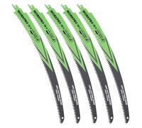 WORKPRO Jeu de 5 Lames de Scie Sabre de 380 mm | Lames de Scie Sabre à Dents Japonaises, avec Bordure Arquée et 6 Dents par Pouce, Idéales pour la Coupe de Bois
