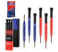 WORKPRO Jeu de 6 Tournevis de Precision | 12 Embouts Double Face de Différentes Tailles, Mini Tournevis pour Lunettes, Montres, Ordinateurs et Téléphones