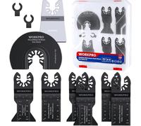 WORKPRO Jeu de lames de scie oscillantes 10 pièces Kit d'accessoires pour outils multifonctions