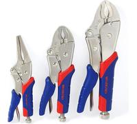 WORKPRO Jeu de pinces de préhension 3 pièces 165/180/255mm avec poignées antidérapantes