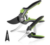 WORKPRO Ensemble de 2 sécateurs de jardin, sécateur de taille à dérivation SK5 (210 mm) et sécateur de récolte (160 mm)