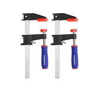 WORKPRO Jeu de Serre-joint Métallique à Libération Rapide pour une Fixation Fiable 2 Pièces, Force de Serrage Maximale de 272 kg, Largeur de Serrage 150 mm pour Travail du bois, des Métaux et DIY