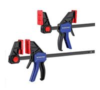 WORKPRO Jeu de Serre-joints Rapide 2 Pièces en Acier et Nylon Renforcé