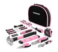 WORKPRO Kit d’Outils Pink Rose 103 Pièces | Outils de Finition Chromée Durable et Résistant, Parfait pour Bricolage, Entretien Domestique