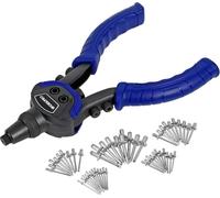 WORKPRO Kit de pince à riveter 5 en 1 250mm avec 5 embouts et 100 rivets