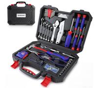 WORKPRO Kit d'Outils Maison 160 Pièces avec Mallette de Rangement | avec Tournevis, Pinces, Clés, Marteau et Cliquet, Idéal pour Bricolage et Entretien Domestique