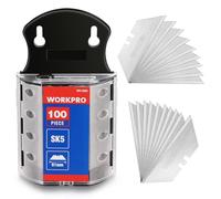 WORKPRO Lame Trapèze de Cutter avec Distributeur 100 Pièces